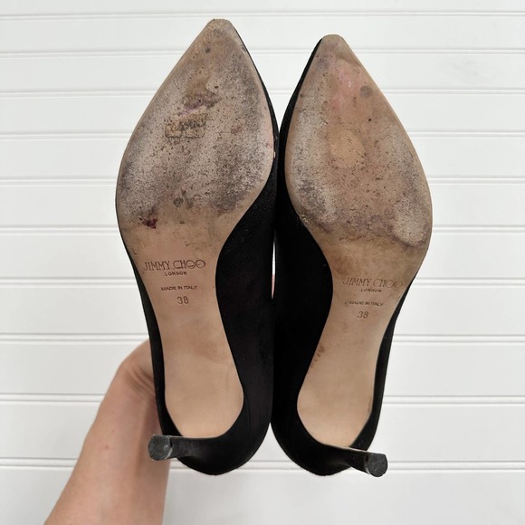 Jimmy Choo Romy Pump Suede Leather Black 85 mm - Picture 5 of 15